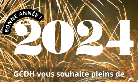 L'équipe GCDH vous adresse ses meilleurs vœux pour la nouvelle année à venir !