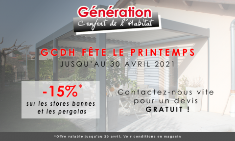 Promotions stores bannes et les pergolas