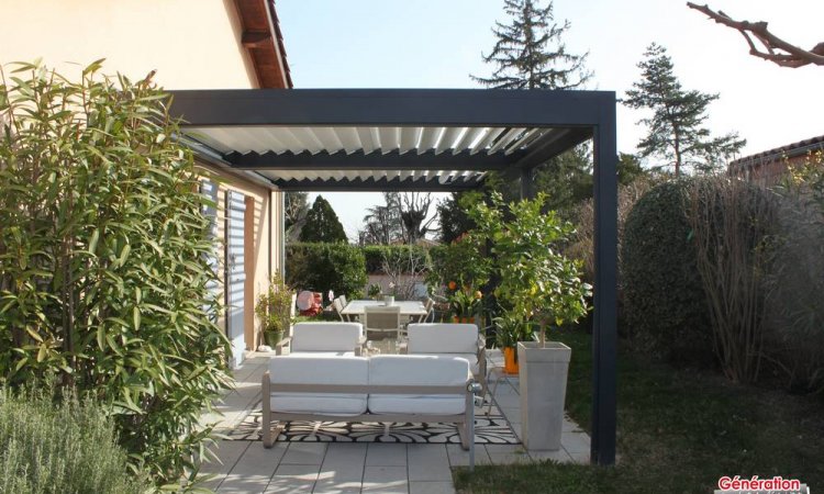 Pose de pergolas bioclimatiques STELLA à Saint-Symphorien-d'Ozon et sa région