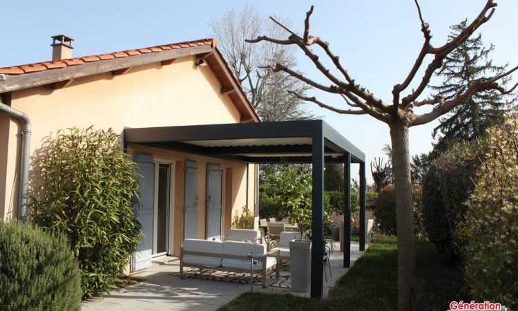 Pose de pergolas bioclimatiques STELLA à Saint-Symphorien-d'Ozon et sa région