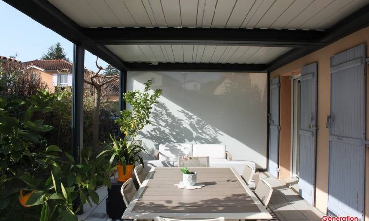 Pose de pergolas bioclimatiques STELLA à Saint-Symphorien-d'Ozon et sa région