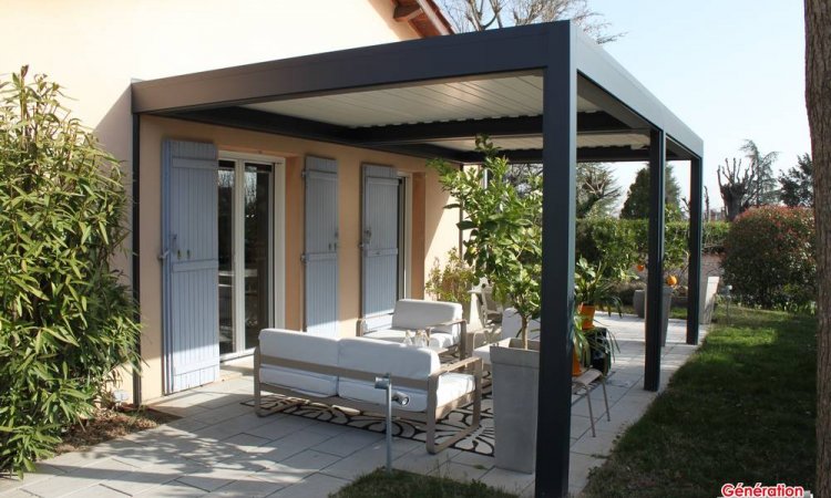 Pose de pergolas bioclimatiques STELLA à Saint-Symphorien-d'Ozon et sa région